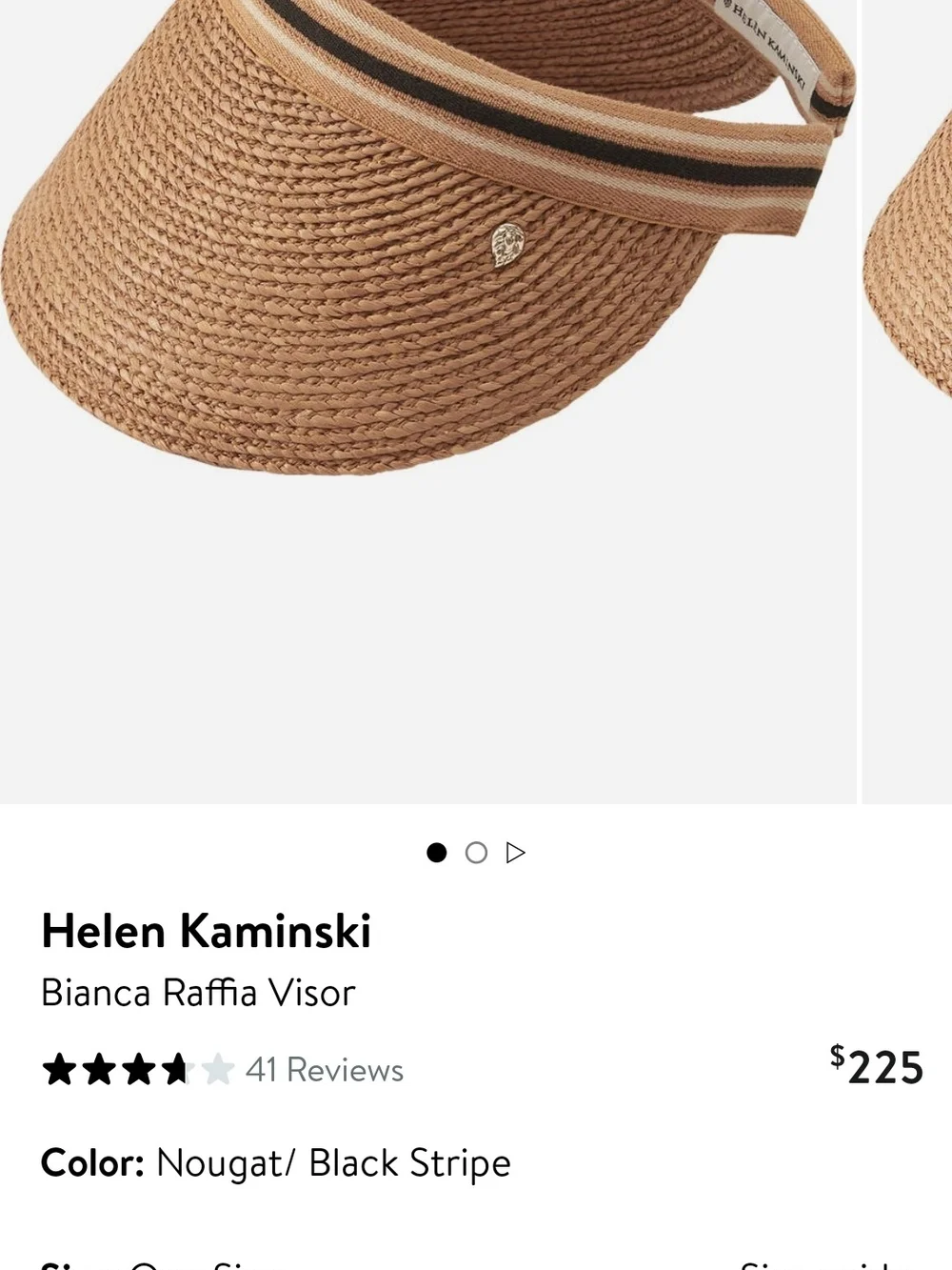 Helen Kaminski Straw Visor
